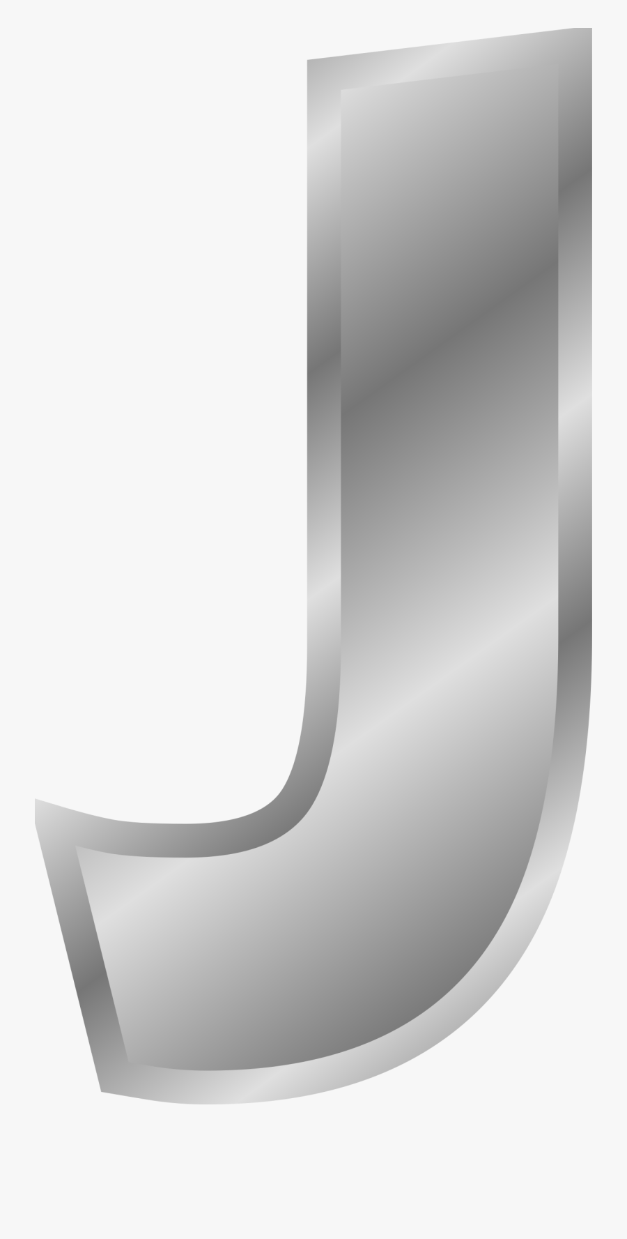 Letter J Png, Download Png Image With Transparent Background, - Alphabet J In Silver, Transparent Clipart