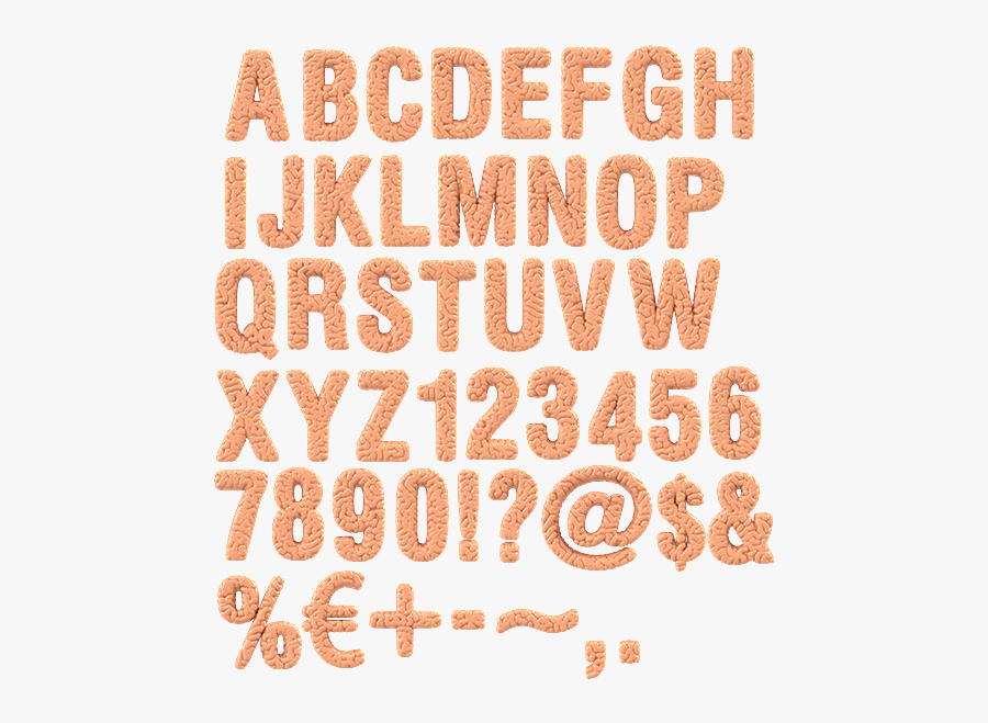 Book Clipart Vector Alphabet - Brain Typeface, Transparent Clipart