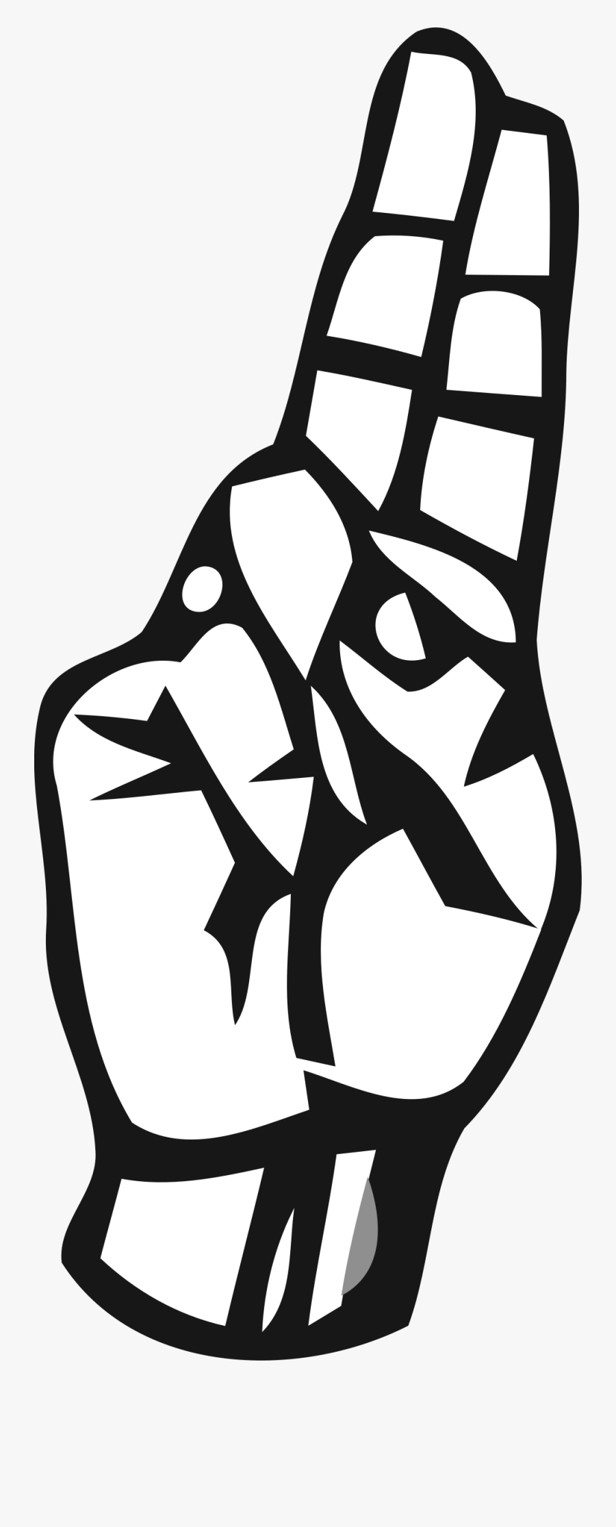 Book Clipart Vector Alphabet - Letter U In Sign Language Hand, Transparent Clipart