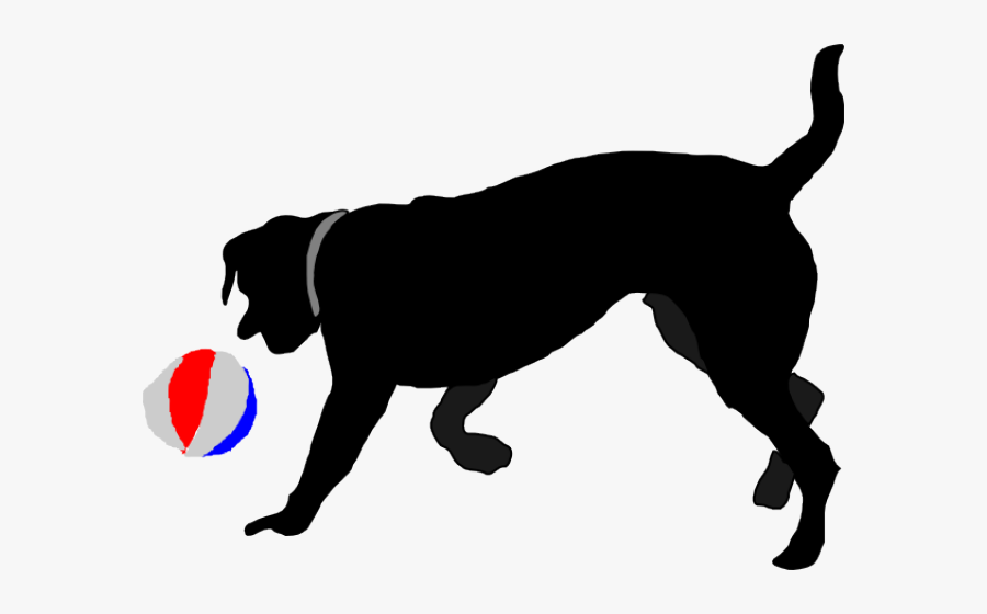 Dog Toy Cliparts - Dog Chasing Ball Clipart, Transparent Clipart