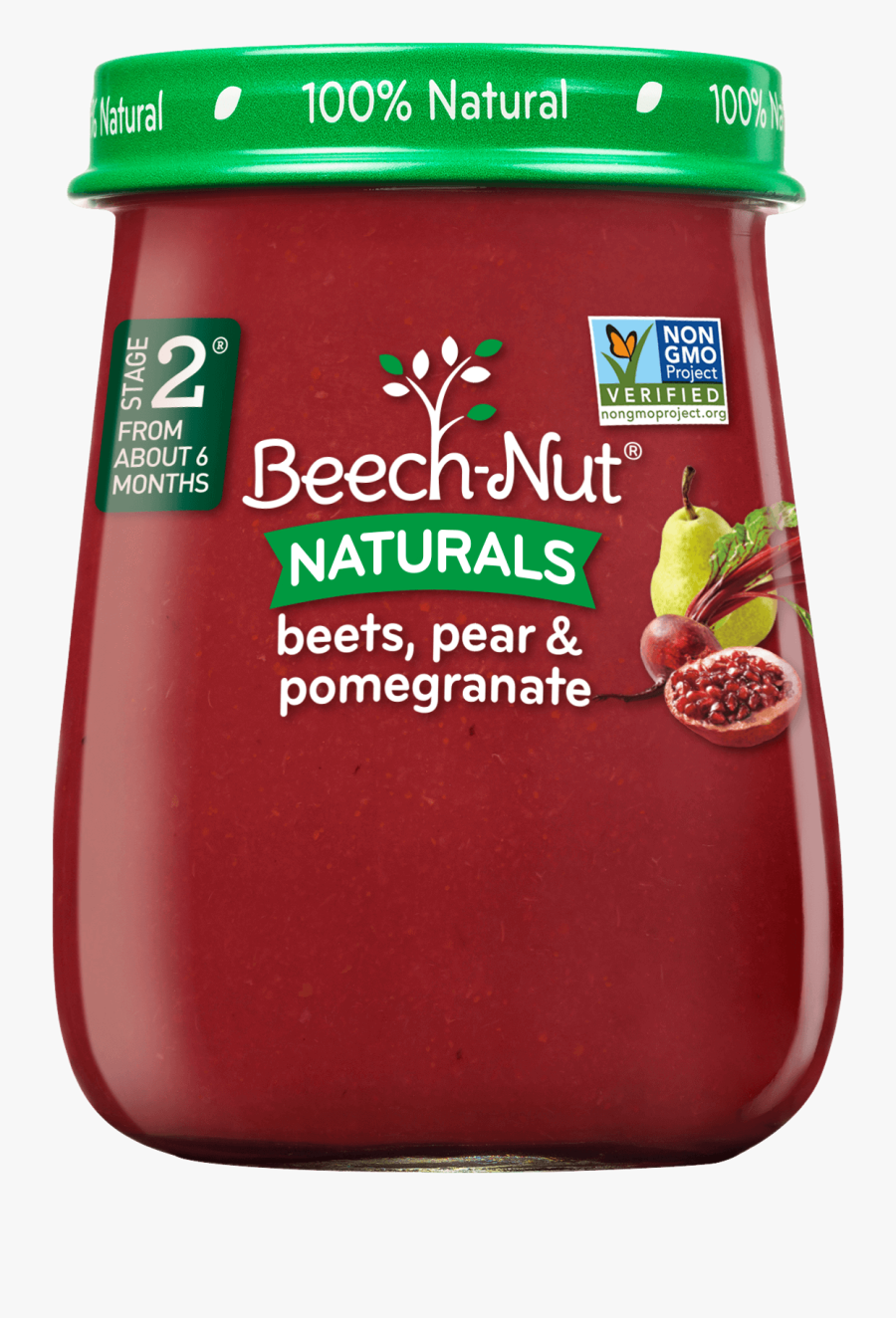 Naturals Beets, Pear & Pomegranate Jar - Beechnut Baby Food Pomegranate, Transparent Clipart