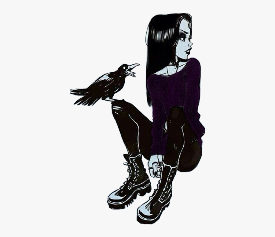 Goth Gothicgirl Gothgirl Raven - Raven Teen Titans Aesthetic, Transparent Clipart