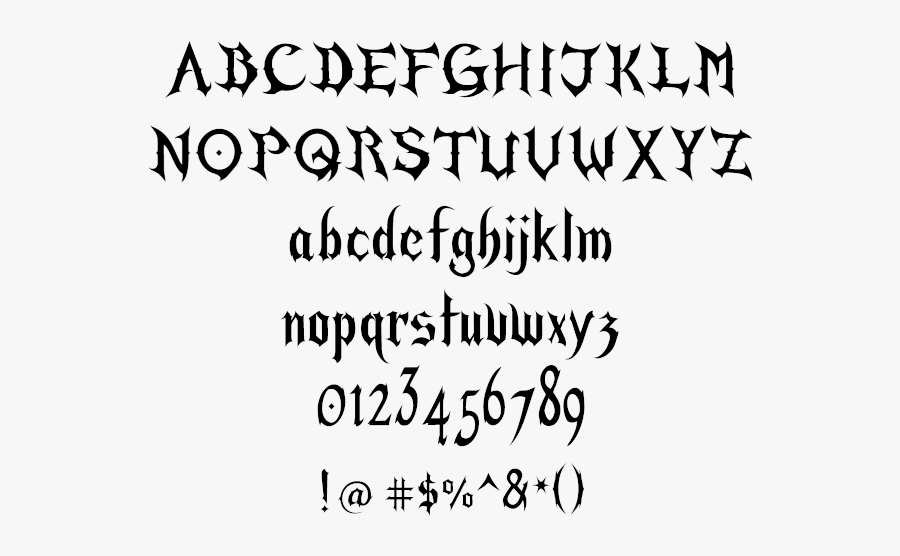 Clip Art Download Mirage Gothic Horror - Magic The Gathering Font ...