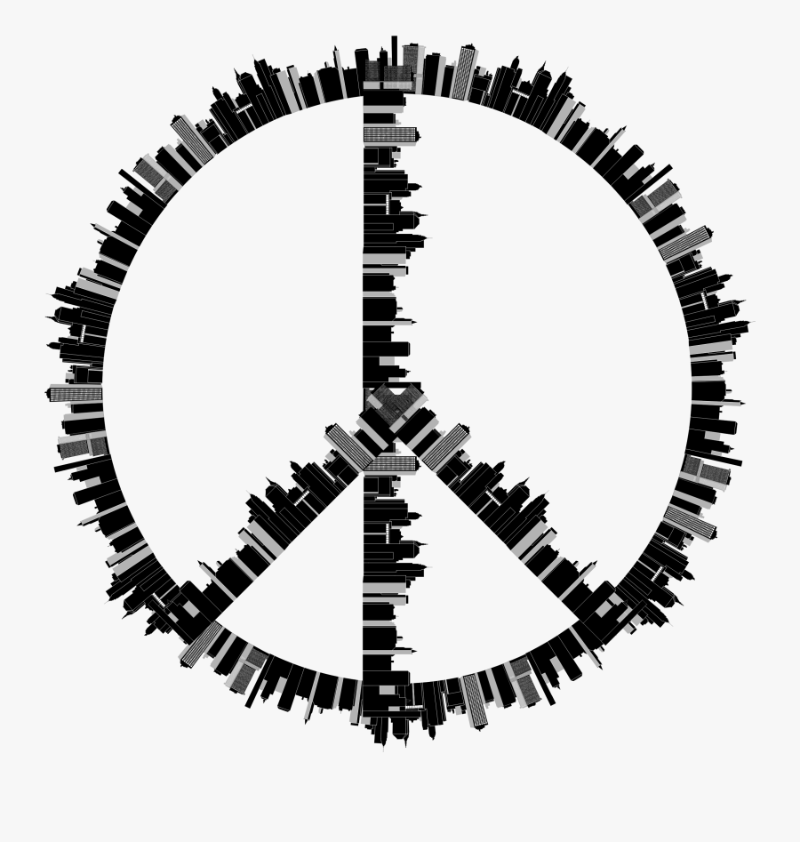 Transparent White Peace Sign Png - Símbolo De La Paz Azul, Transparent Clipart