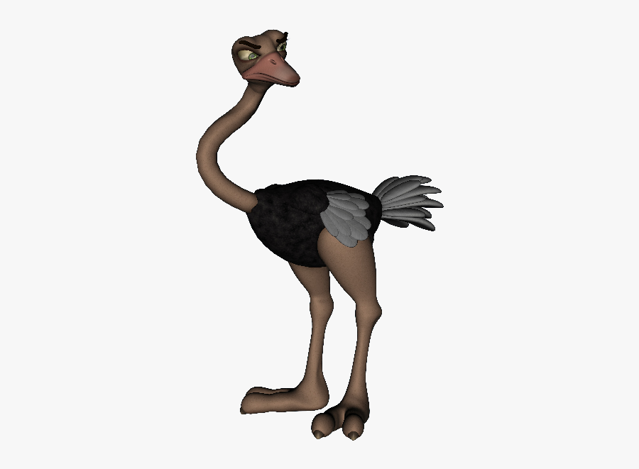 Cartoon Ostrich 4 Height= - Common Ostrich, Transparent Clipart