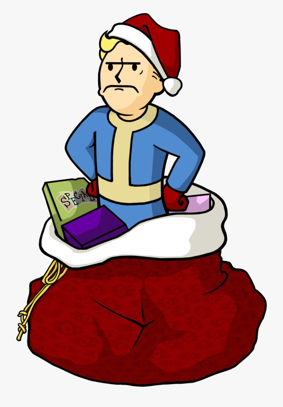 Transparent New Years Hat Png - Fallout Vault Boy Christmas, Transparent Clipart