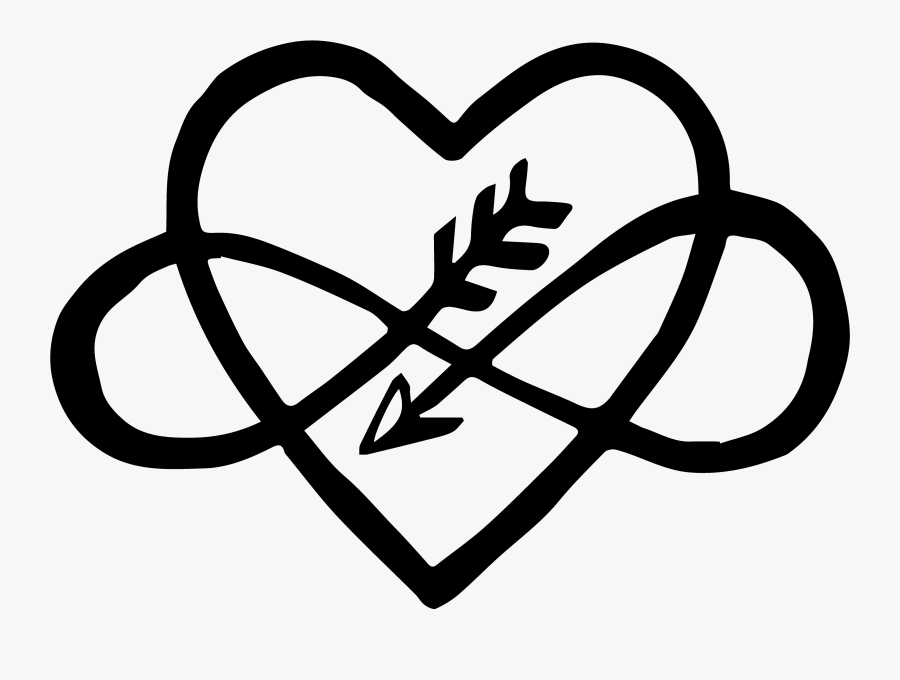 Transparent Infinity Ward Logo Png - Infinity Arrow Heart Tattoo, Transparent Clipart