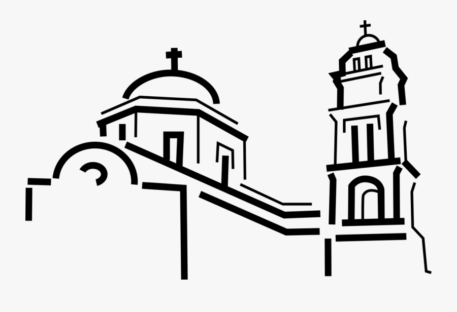 Clipart Church Cathedral - Bell Tower Vector, Transparent Clipart