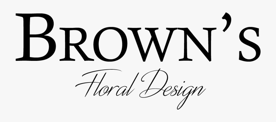 Brown"s Floral Design - Calligraphy, Transparent Clipart