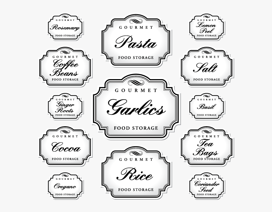 Food Labels - Grocery Labels, Transparent Clipart