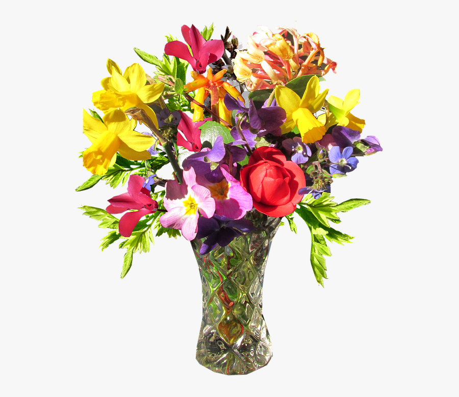 Transparent Free Clipart Flower Arrangements - Vase Of Flowers Transparent, Transparent Clipart