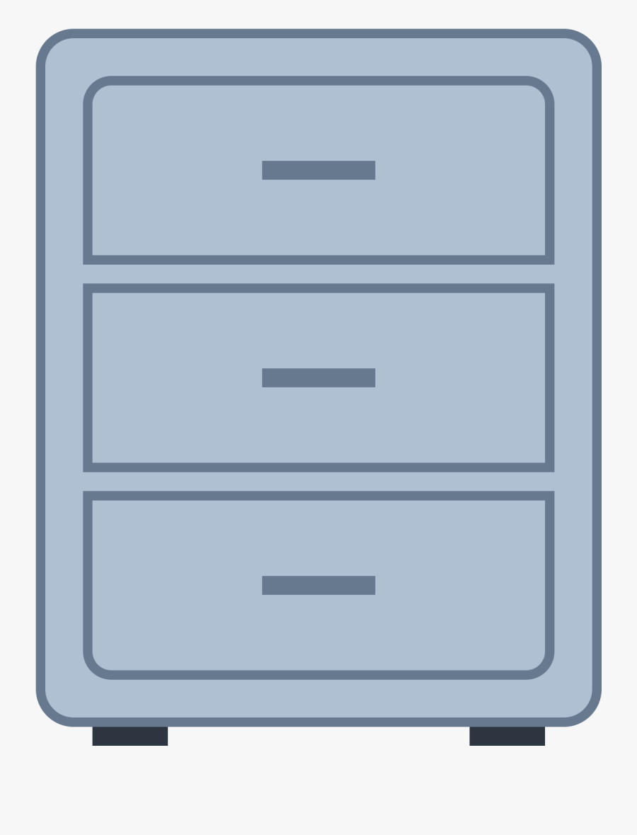 Clip Art Cute File Cabinet - Chest Of Drawers, Transparent Clipart