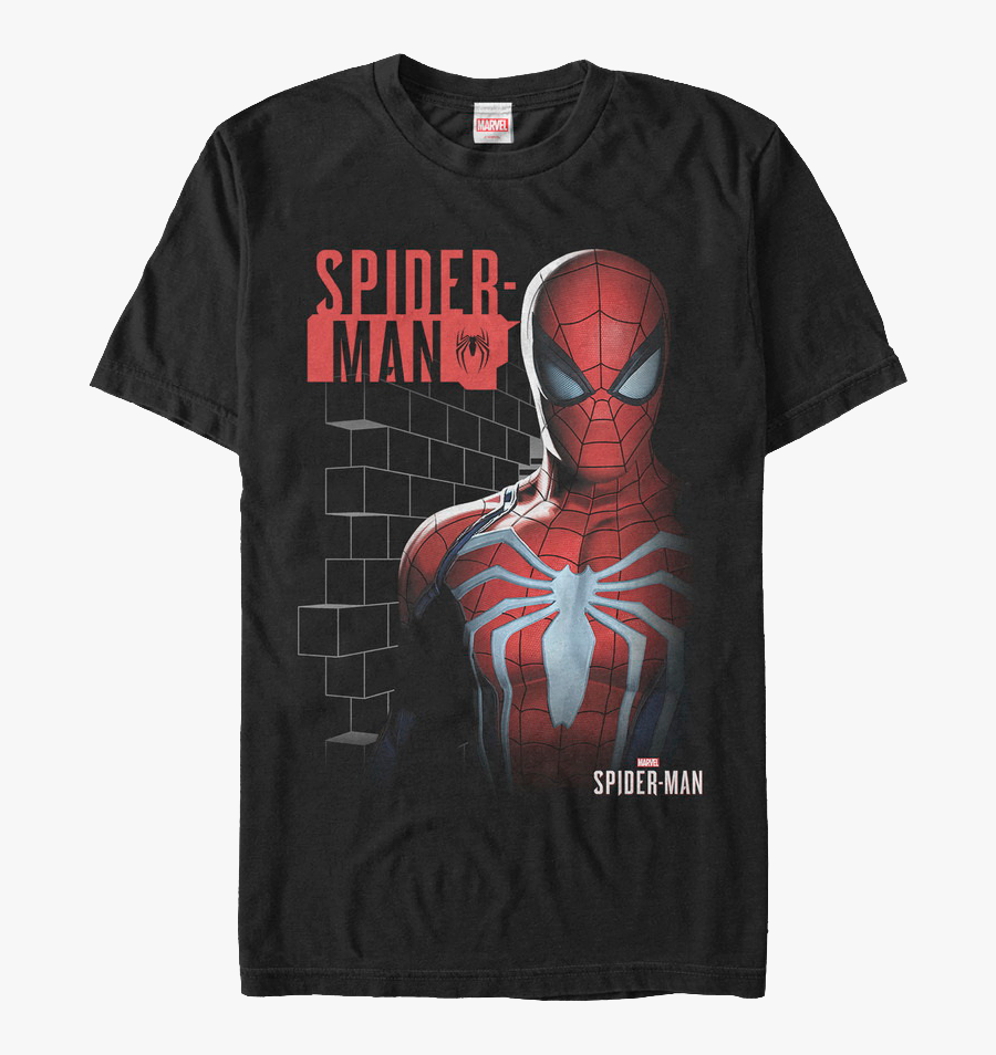 Brick Wall Spider Man T Shirt - Spiderman T Shirt , Free Transparent ...