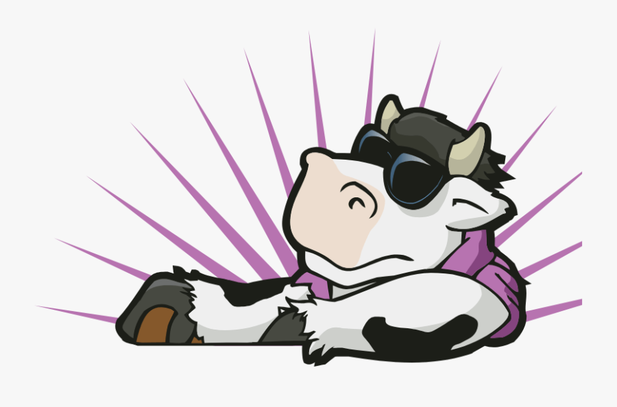 Cool Cow, Transparent Clipart