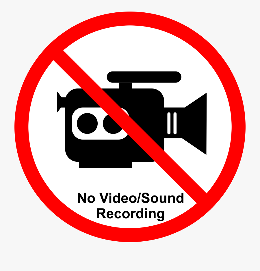 Recording/streaming Not Allowed - No Video Recording Png, Transparent Clipart