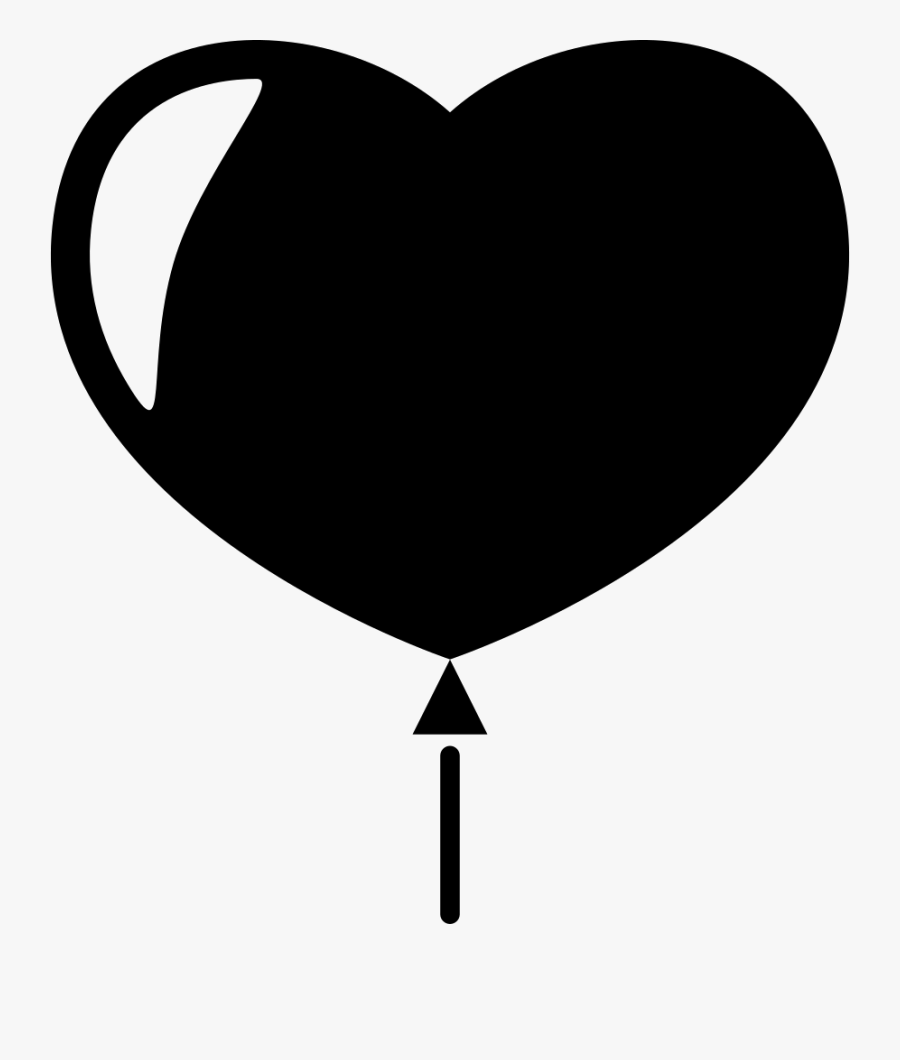 Heart Shaped Balloon - Heart Shaped Balloon Black Png, Transparent Clipart
