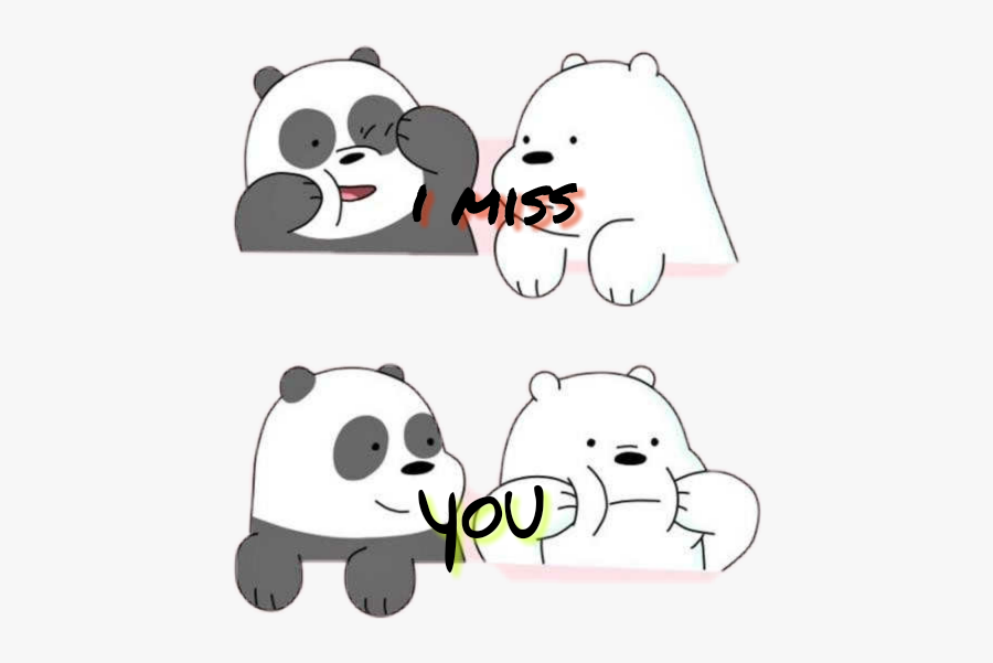 Miss You We Bare Bears I Miss You Free Transparent Clipart