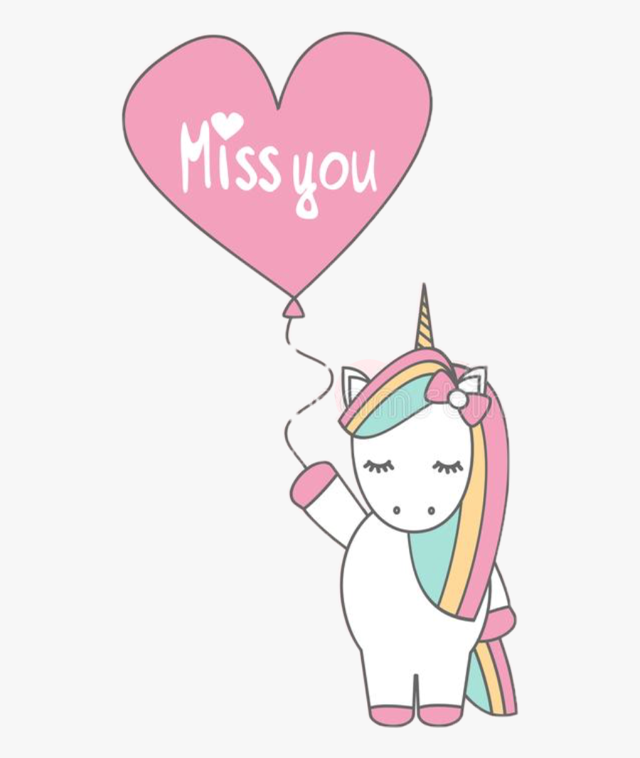 #missyou #unicornio🦄 - Miss You Unicorn, Transparent Clipart