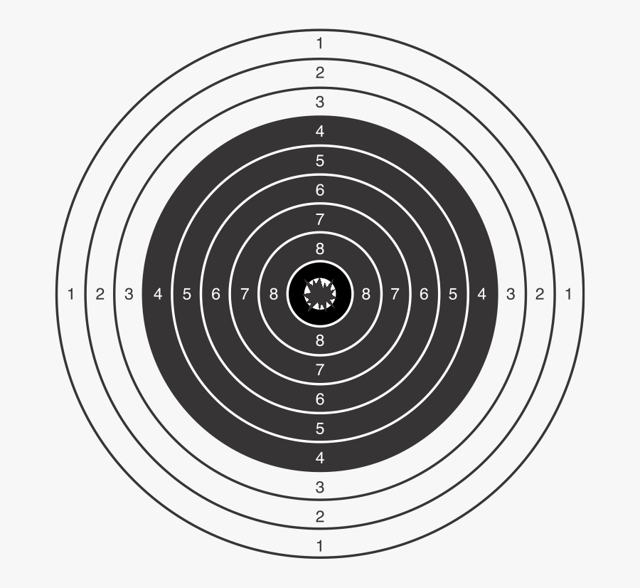 Transparent Gun Target Clipart - Shooting Bullseye Targets, Transparent Clipart