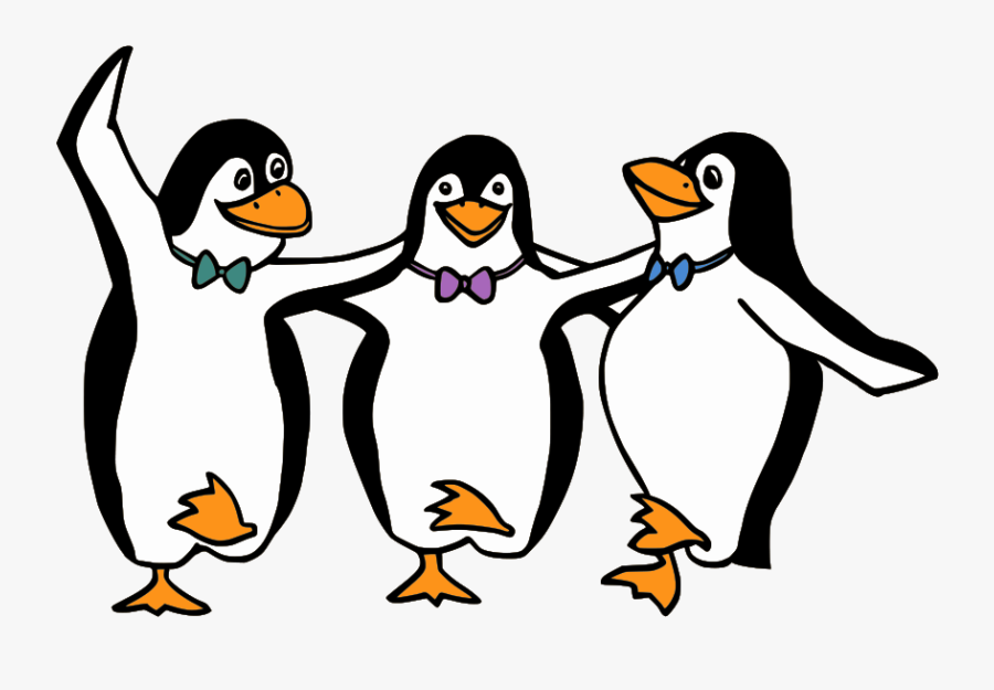 Penguin Black And White Clip Art Clipart Transparent - Dancing Penguin ...