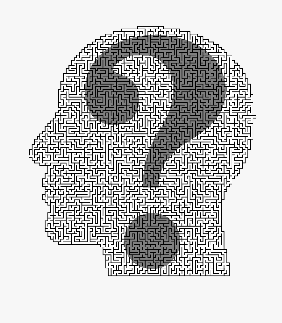 Man Head Maze Question Mark Clip Arts - Man Head Question Mark , Free