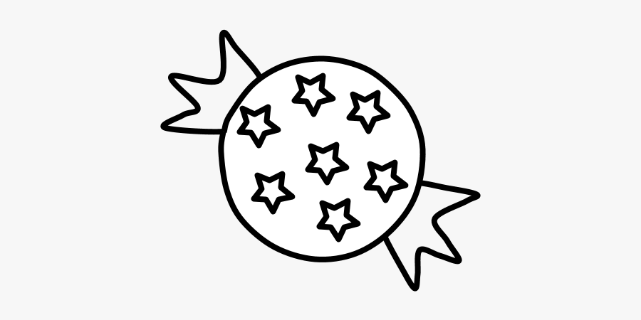 Hard Candy, Star Wrapper, Black And White - Circle, Transparent Clipart