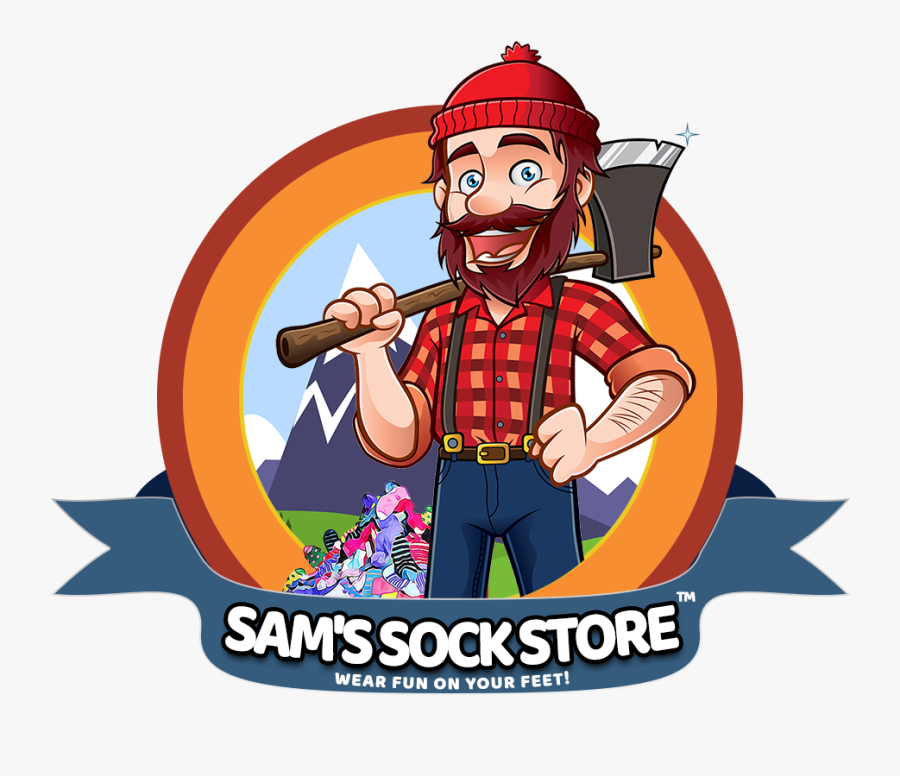 Socks Clipart Fun Sock - Cartoon Lumberjack No Background, Transparent Clipart