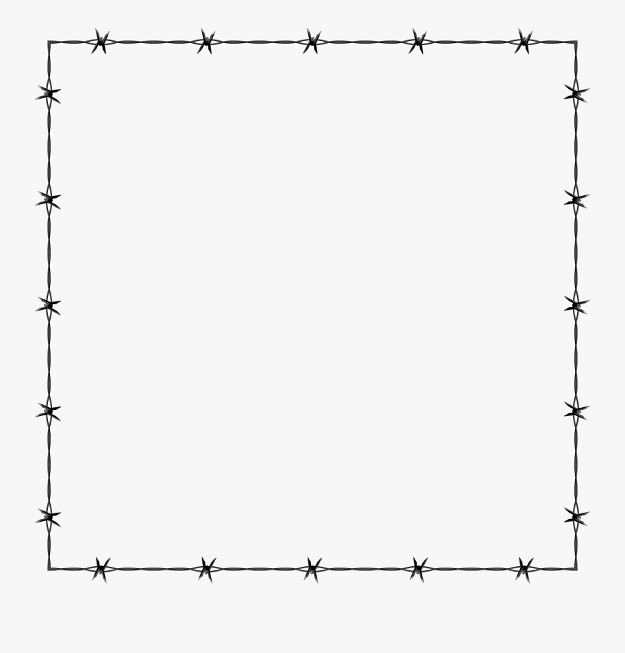 Barbed Wire Themed 8 X 11 Borders, Transparent Clipart