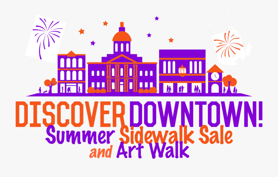2nd Annual Summer Sidewalk Sale And Art Walk Downtown, Transparent Clipart