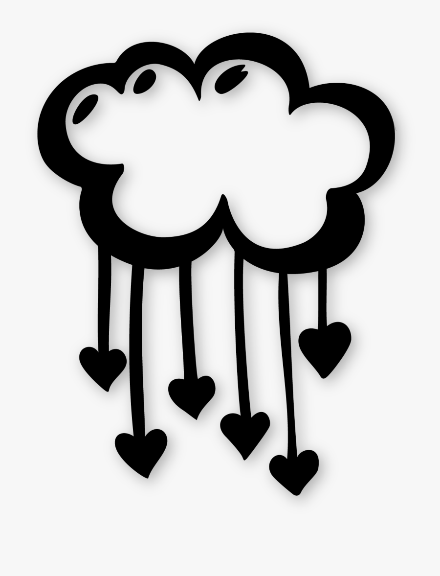 Raining Hearts Doodle Clipart , Png Download, Transparent Clipart