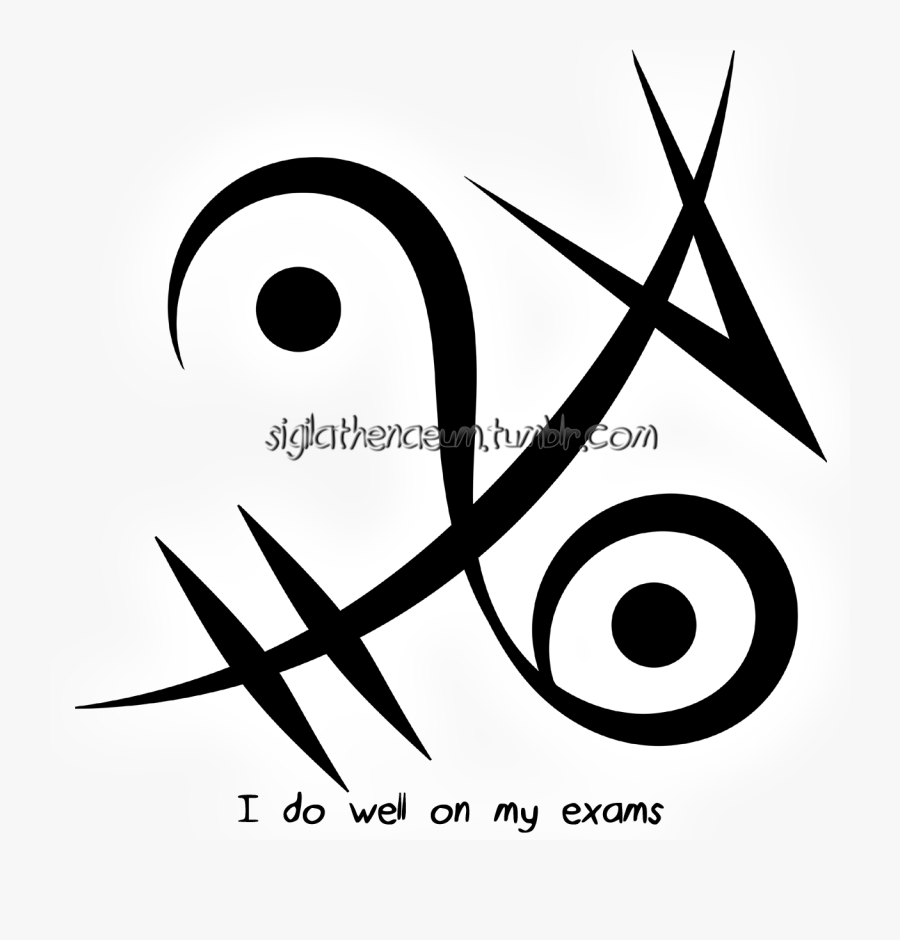“i Do Well On My Exams” Sigil 
witchysigils Challenge - Sigil For Passing A Test, Transparent Clipart