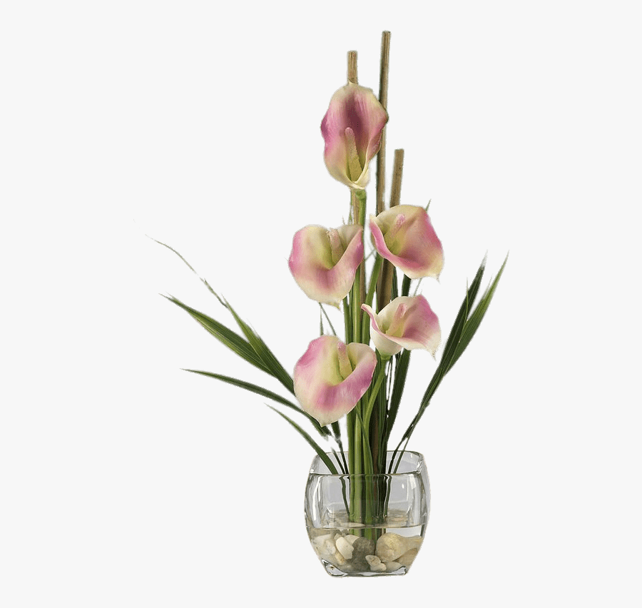 Pink Calla Lilies Composition - Artificial Flower, Transparent Clipart