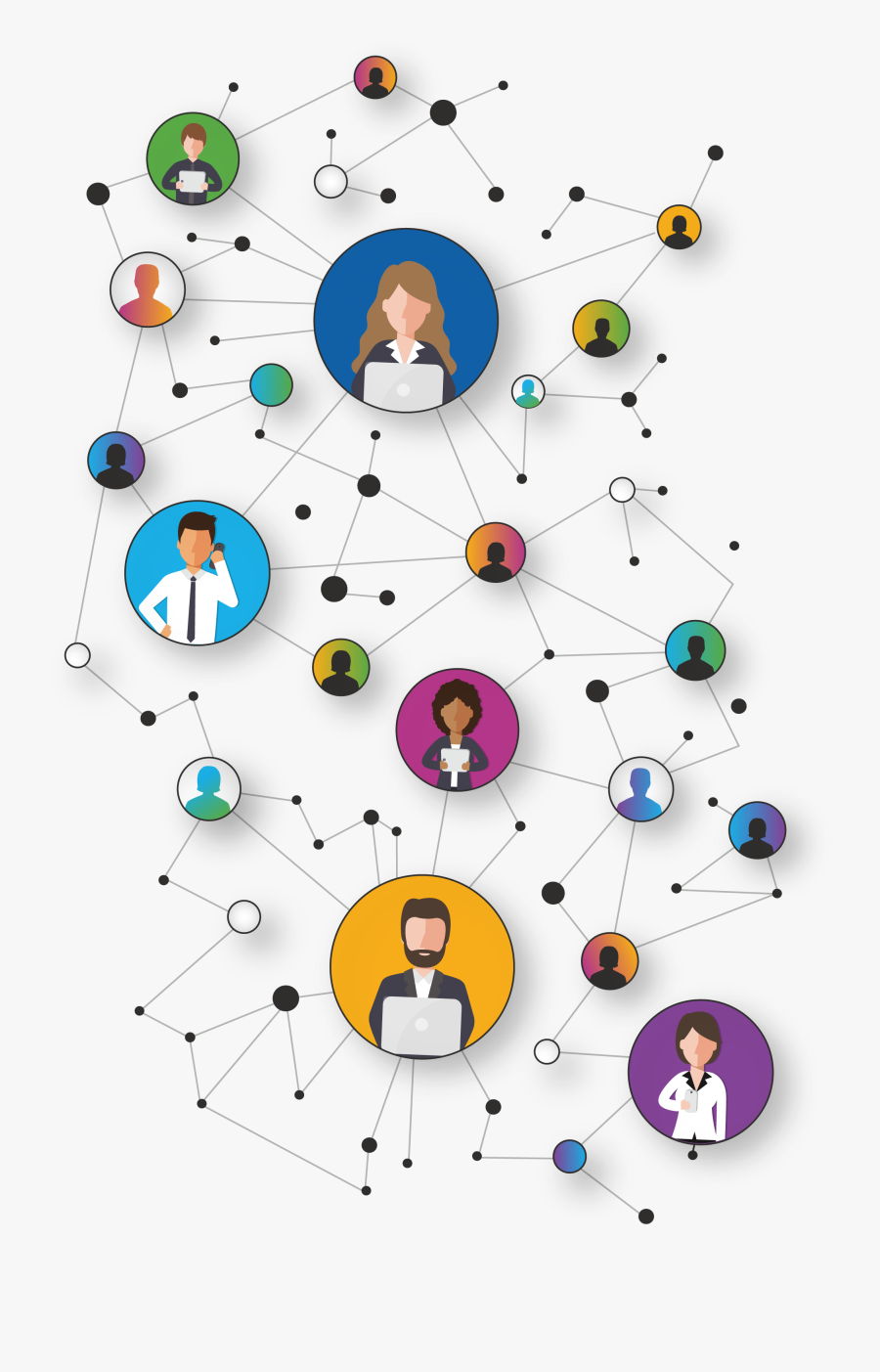 Connected People - Circle, Transparent Clipart