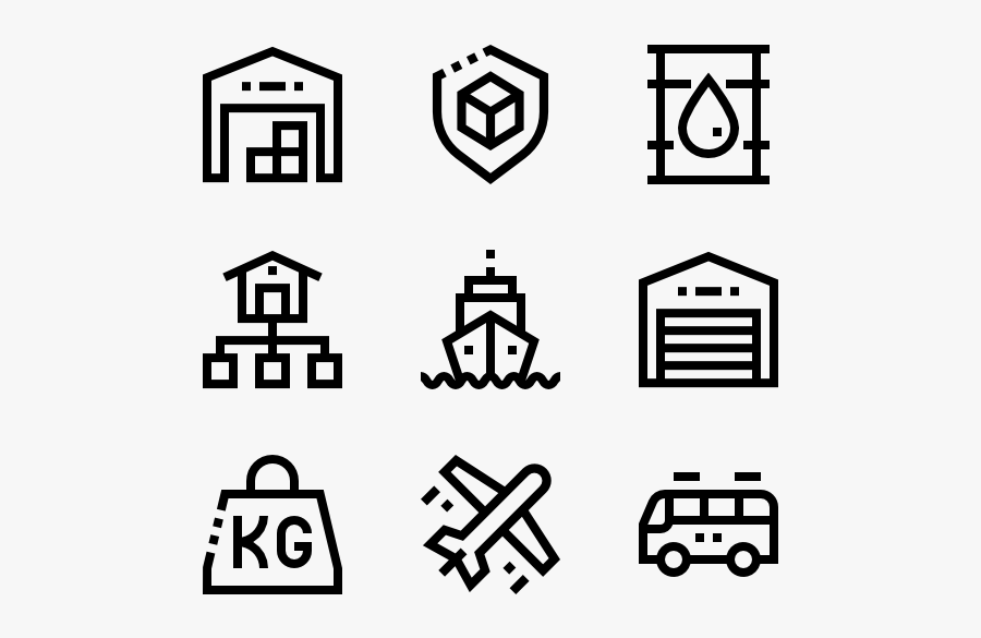 Transportation And Logistic - Theater Icons, Transparent Clipart