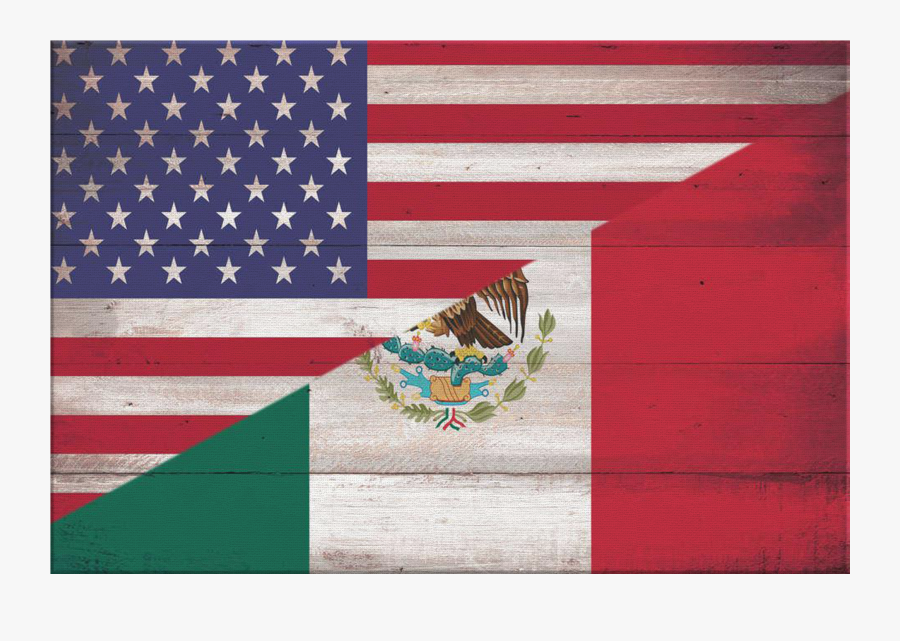 Personalized Mexican American Flag & Family Name Premium - Moving From Mexico To United States, Transparent Clipart
