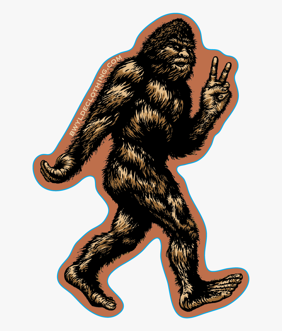 Bigfoot Sticker, Transparent Clipart