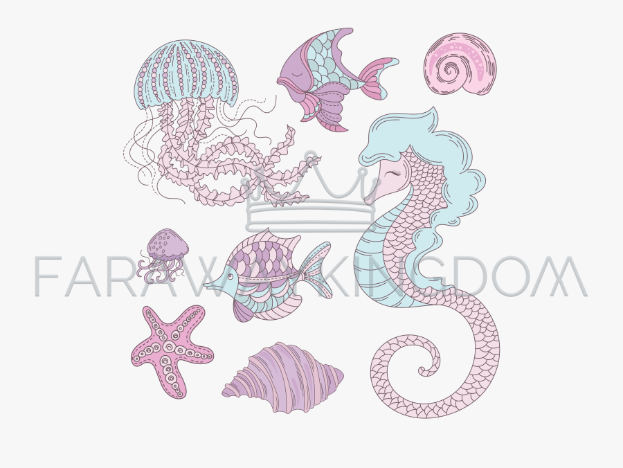 Dibujo Moldes Caballito De Mar, Transparent Clipart