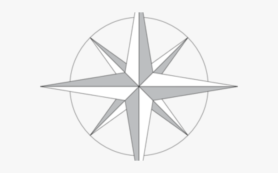 Compass With North South East West, Transparent Clipart