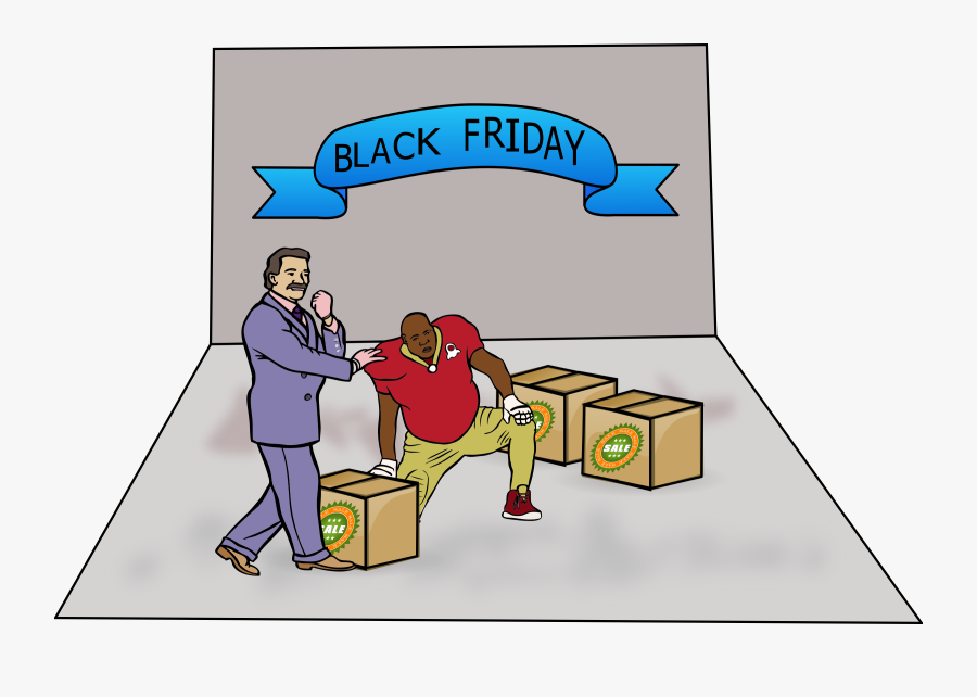 Black Friday Shoppers Clip Arts - Black Friday, Transparent Clipart