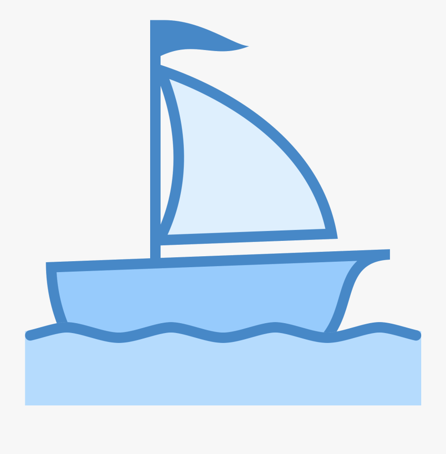 Great Download Ship Icon Free Download Clip Art Sail - Sailing Blue Boat Icon Png, Transparent Clipart