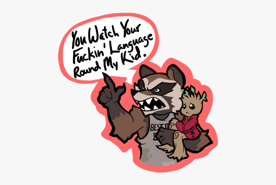 Marvel, Rocket Raccoon, And Groot Image - Rocket Raccoon And Baby Groot Deviantart, Transparent Clipart