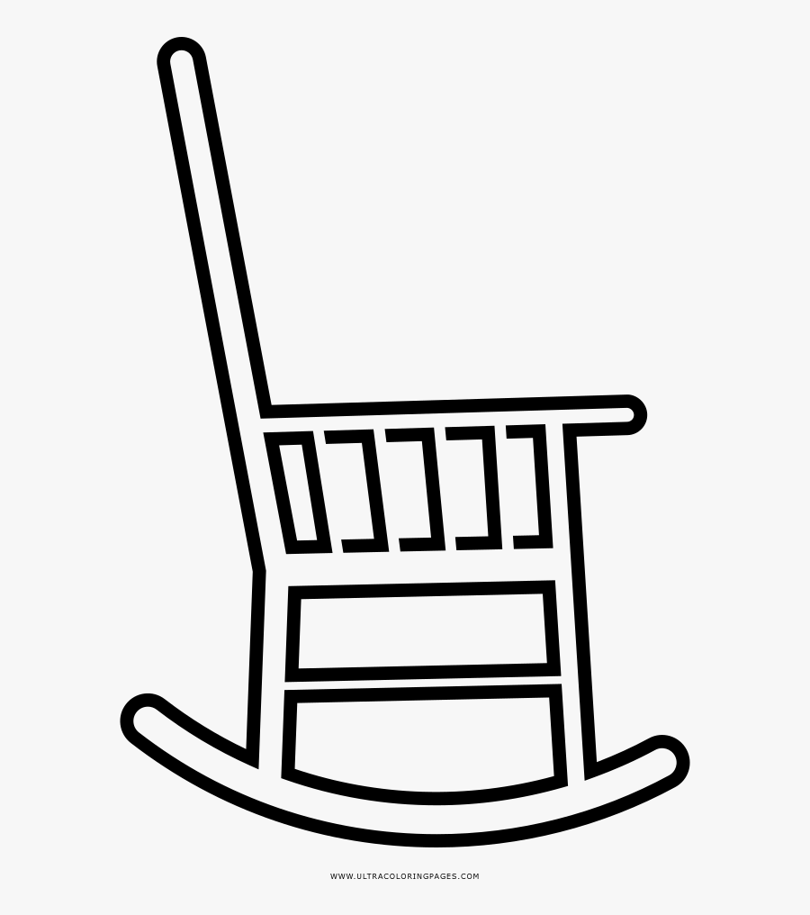 Rocking Chair Coloring Page - Rocking Chair, Transparent Clipart