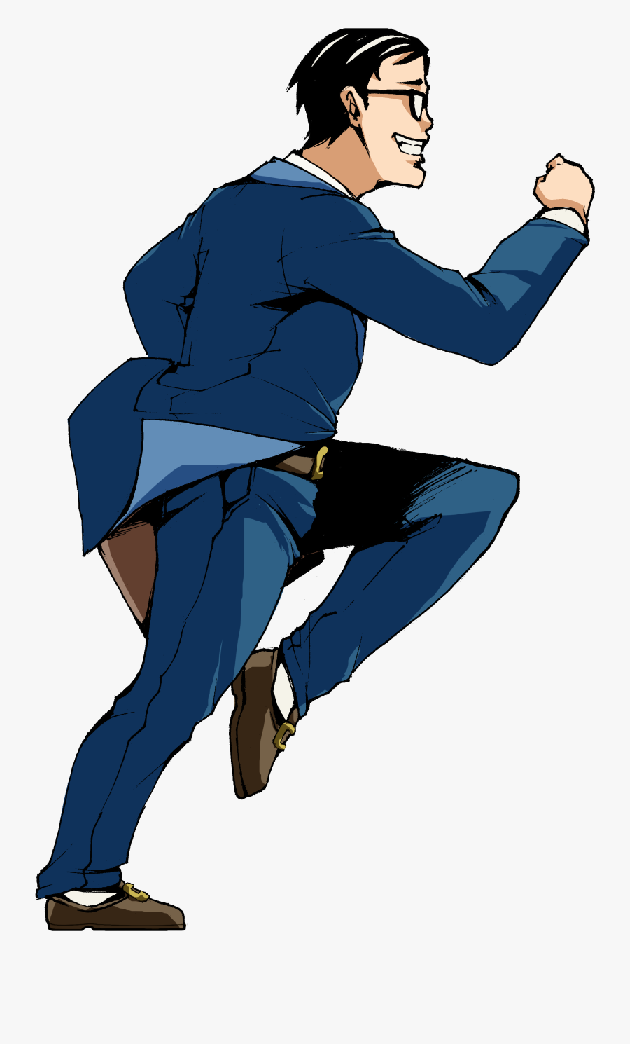 Joannime07elric Running Man In Suit 2 By Joannime07elric - Cartoon Man In Suit Running, Transparent Clipart