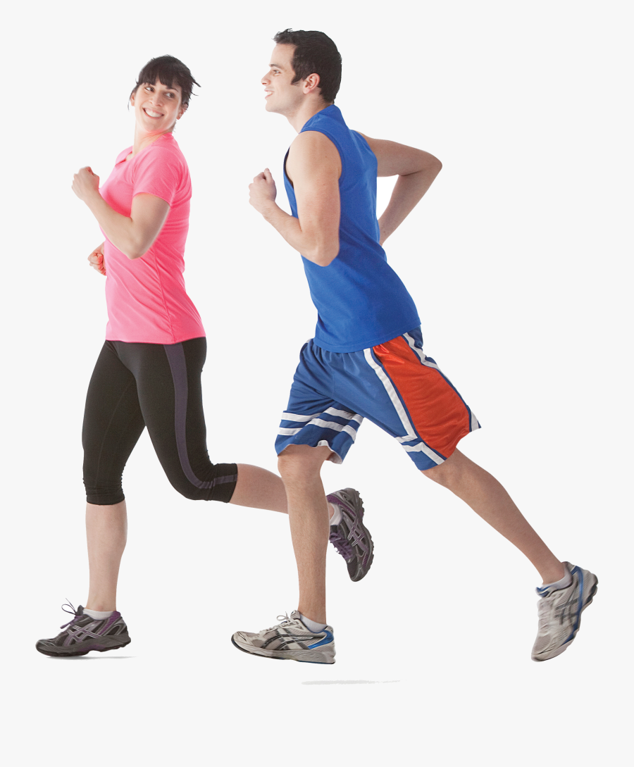 And Women Png Image - Jogging People Running Png, Transparent Clipart