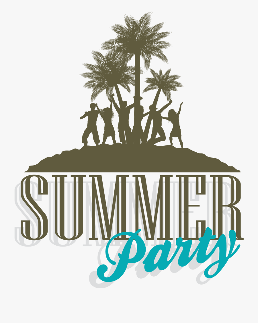 Party Silhouette Clip Art - Sunmer Party Background Free, Transparent Clipart