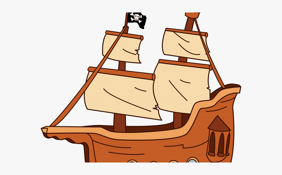 Fishing Boat Clipart Sailor Ship - Cartoon Pirate Ship Transparent, Transparent Clipart