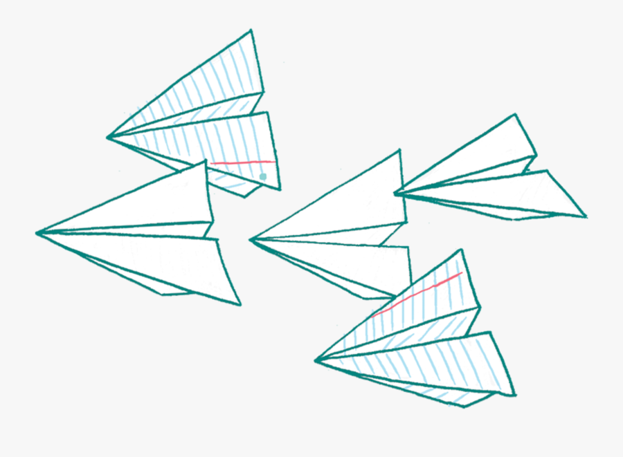 Paper Airplane Drawing Left , Free Transparent Clipart - ClipartKey