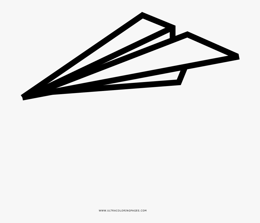 Paper Airplane Coloring Page - Triangle, Transparent Clipart