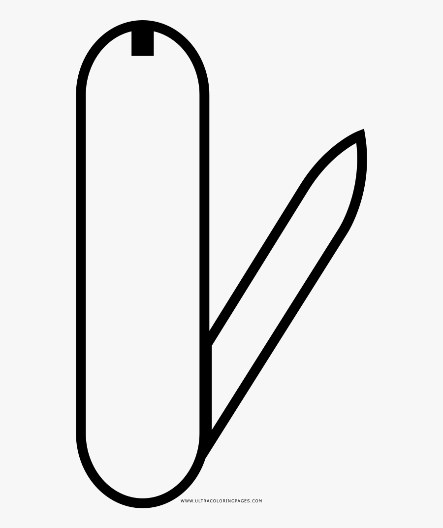 Pocket Knife Coloring Page, Transparent Clipart