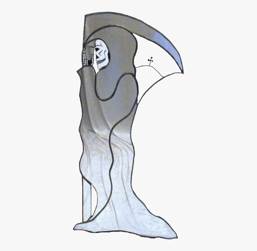 Grim Reaper Stained Glass, Transparent Clipart